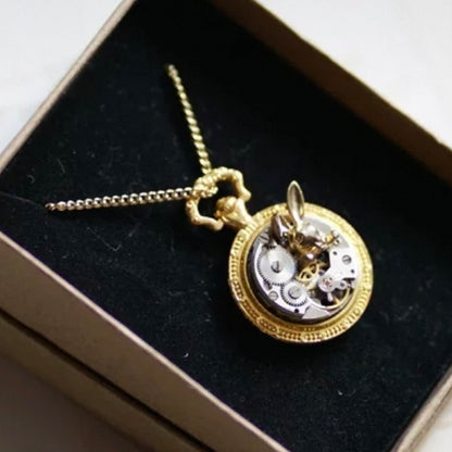 Alice in Wonderland Watch Movement Necklace
